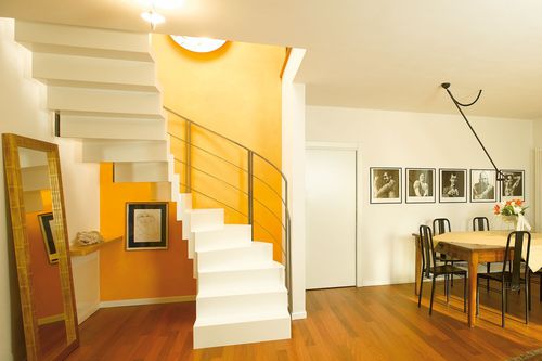Halbgewendelte Treppe - A 215 - METALL CONCEPT - Metallstufen / mit Metallstruktur / für Privatgebrauch