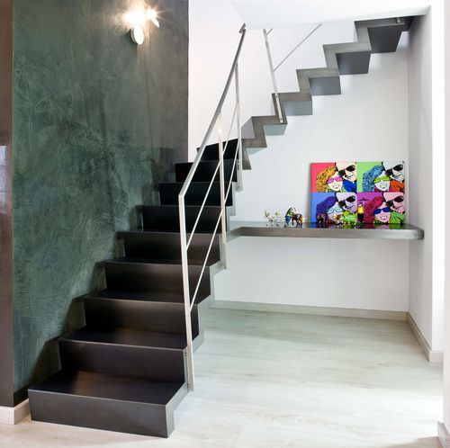 Viertelgewendelte Treppe - A 225 - METALL CONCEPT - Metallstufen / mit Metallstruktur / für Privatgebrauch