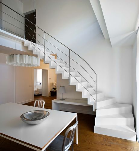 Viertelgewendelte Treppe - A 239 - METALL CONCEPT - Metallstufen / mit Metallstruktur / für Privatgebrauch