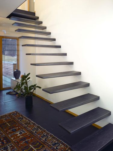 Gerade Treppe - C 110 - METALL CONCEPT - Metallstufen / mit Stahlstruktur / für Privatgebrauch