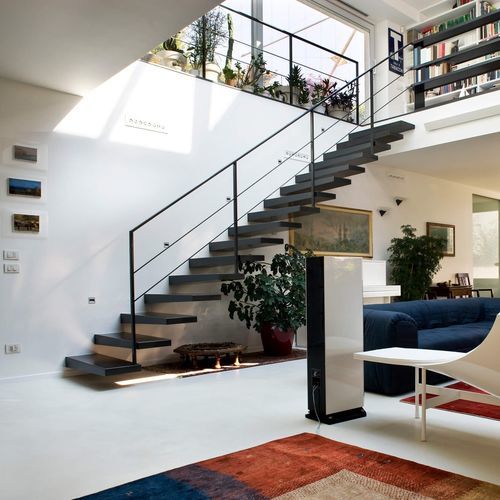 Gerade Treppe - C 127 - METALL CONCEPT - Metallstufen / mit Metallstruktur / für Privatgebrauch