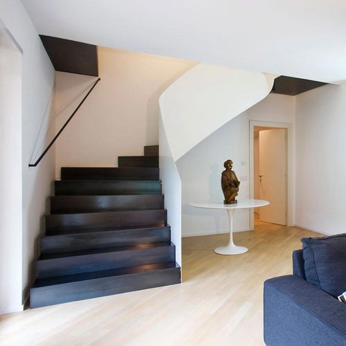 Halbgewendelte Treppe - A 233 - METALL CONCEPT - Metallstufen / mit Metallstruktur / für Privatgebrauch