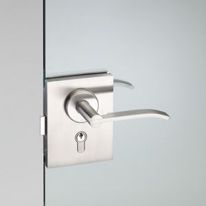 Griff für Glastür - HGL_2MM_022 - PBA - Metall / modern / mit integriertem Schloss