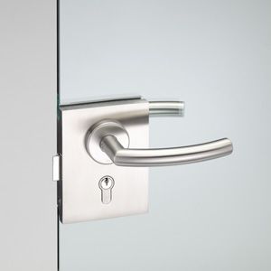 Griff für Glastür - HGL_2MM_027 - PBA - Metall / modern / mit integriertem Schloss