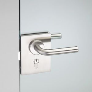 Griff für Glastür - HGL_2MM_028 - PBA - Metall / modern / mit integriertem Schloss
