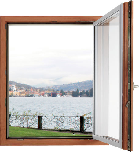 Holzfenster - FLAT SERIES - PB FINESTRE - Aluminium / Flügel / mit Doppelverglasung