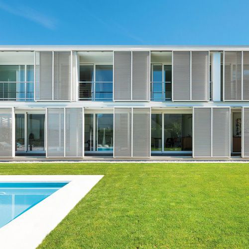 Aluminium-Sonnenschutzlamelle - LIGHTFLOU - PB FINESTRE - Holz / für Fassaden / für Fenster