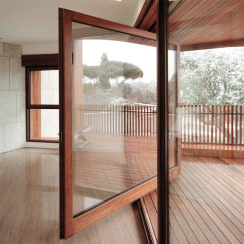 Drehende Terrassentür - PIVOT - PB FINESTRE - Holz / Aluminium / mit Doppelverglasung
