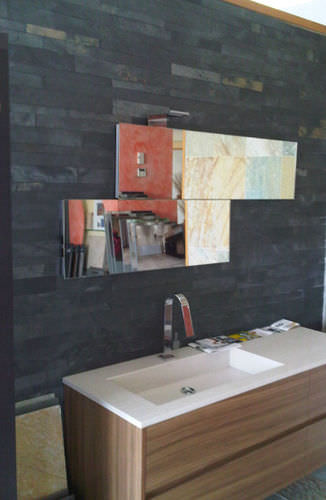 Zementfliesen - SILVER BLUE - RASTONE - Schiefer / matt / für Badezimmer