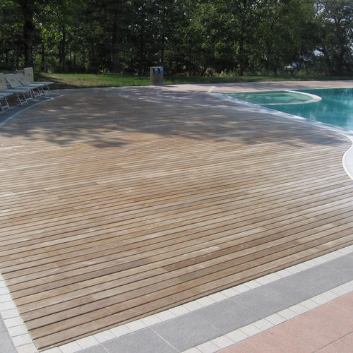 Massivholz-Terrassendiele - PLANKS - RAVAIOLI LEGNAMI - gerillt / wärmebehandelt / Clip-System