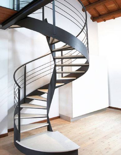 Wendeltreppe - ELI AC 13 - RIZZI - Steinstufen / mit Stahlstruktur / modern