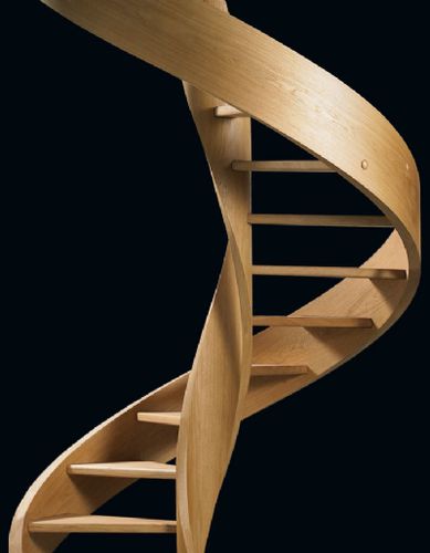 Spindeltreppe - ELI LE 06 - RIZZI - Holzstufen / mit Holzstruktur / modern