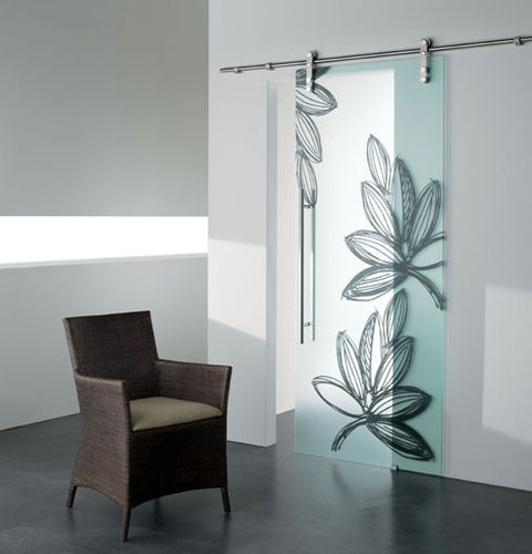 Tür für Innenbereich - GHIBLI SAND PAINT  - CRISTAL PORTE D'ARREDO - Glas / Schiebe / Glas
