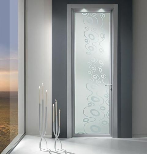 Tür für Innenbereich - JAZZ - CRISTAL PORTE D'ARREDO - Aluminium / einflügelig / Glas