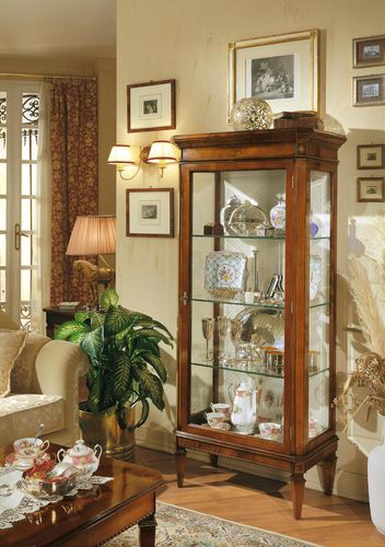 Klassische Vitrine - 145X - SALCA ASIAGO - Glas / Kirschbaum / mit Tür