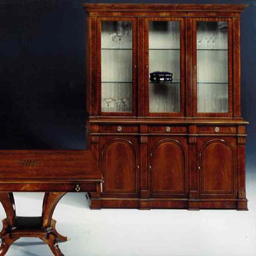 Stil-Geschirrschrank - 702X - SALCA ASIAGO - Mahagoni / Glas
