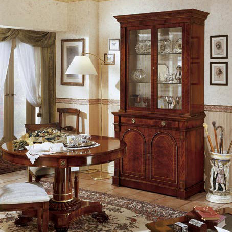 Stil-Geschirrschrank - 701X706X - SALCA ASIAGO - Mahagoni / Glas