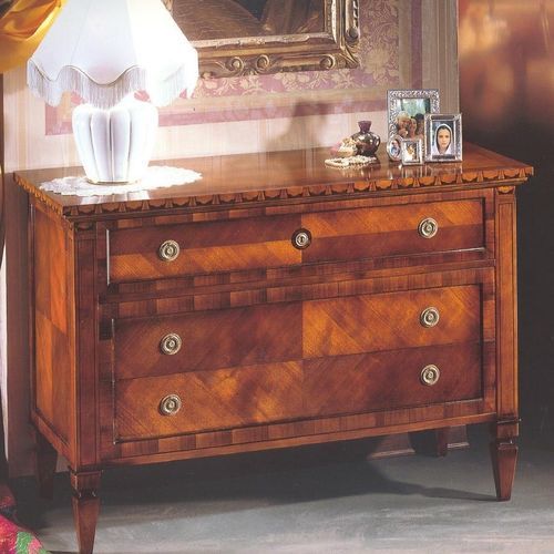 Stil-Kommode - 670X - SALCA ASIAGO - Nussbaum / Kirschbaum / 3 Schubladen