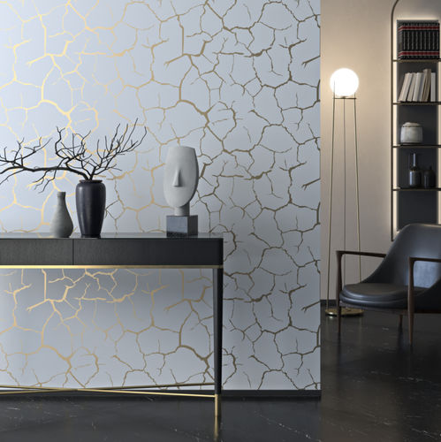 Moderne Tapete - KARABA - NOVACOLOR - Motiv / Steinoptik / grau