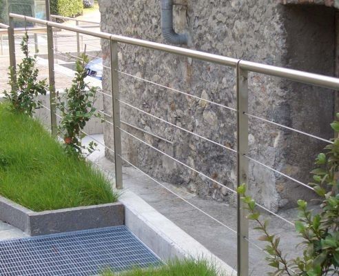 Edelstahlgeländer - VENERE - GC TRADE - Kabel / für Außenbereich / für Treppen