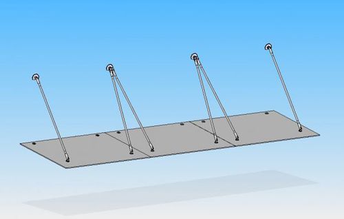 Vordach für Eingang - VI - GC TRADE - Metall / Glas / flach