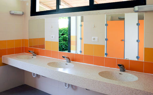 Corian®-Waschtischplatte - TOP CO - GES GROUP - maßgefertigt / zur beruflichen Nutzung
