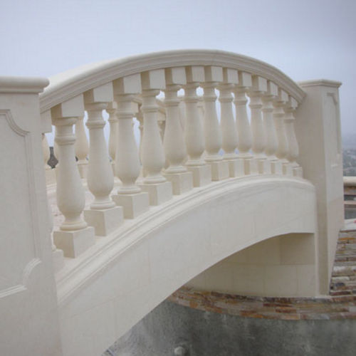 Steinbalustrade - BIANCO CAVE - für Außenbereich / für Balkon / für Terrasse
