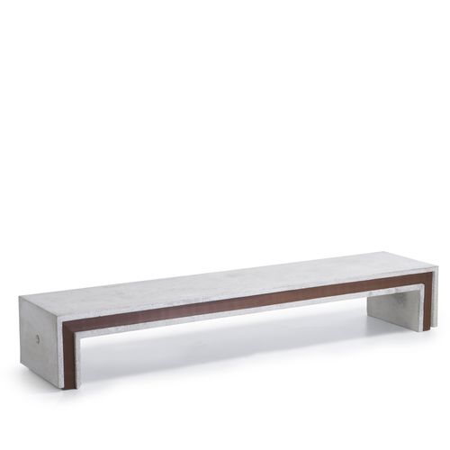 Moderne Bank für den öffentlichen Raum - DECK - FI.MA DI MASINI E FIGLI - Holz / aus lackiertem Metall / Beton