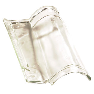 Portugiesische-Dachziegel - OMEGA 10 - EDILIANS - Glas / Kleinformat / transparent