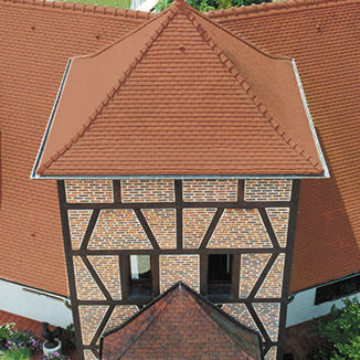 Flachdachziegel - PRESSEE STE FOY - EDILIANS - Ton