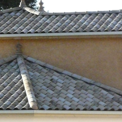 Gebogener Dachziegel - OMEGA STE FOY - EDILIANS - verfalzt / Ton / Großformat
