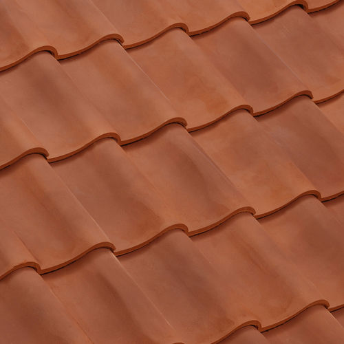 Gebogener Dachziegel - PANNE S - EDILIANS - verfalzt / Ton / Großformat