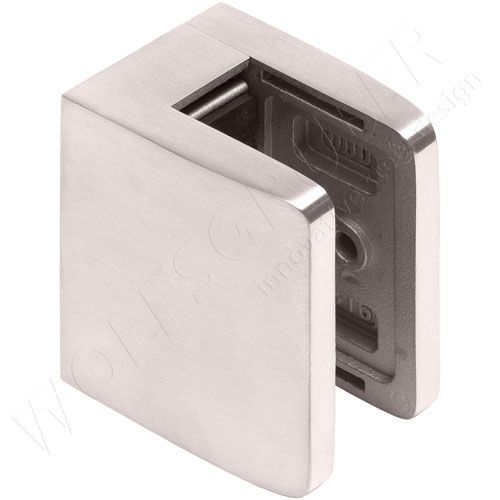 Glasklemme / gebürsteter Edelstahl - E11002150 - WOLFSGRUBER - Zink / für Innenausbau / für Glas