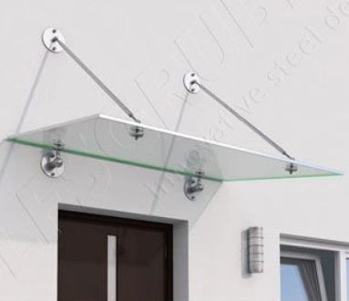 Vordach für Tür - G3100  - WOLFSGRUBER - Edelstahl / Glas / flach