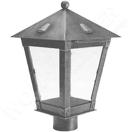 Moderne Stadtlaterne - 850 series - WOLFSGRUBER - Stahl / Bronze / für Außenbereich