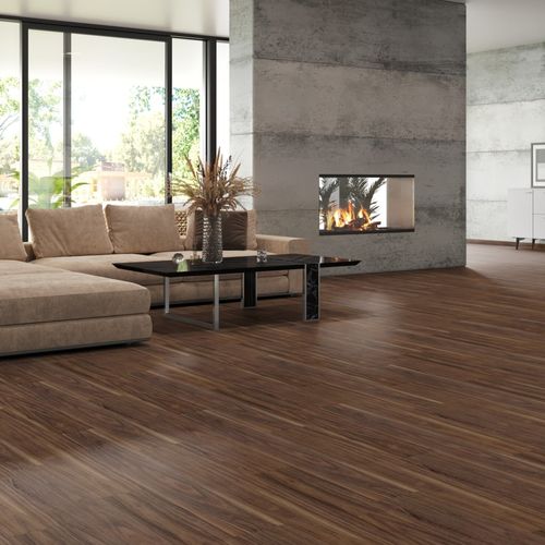 Mehrschichtparkett - LUXURY - tilo GmbH - Nussbaum / Vinyl / gebürstet