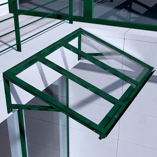 Vordach für Tür - FALDA - MIONI - für Fenster / Aluminium / Polycarbonat