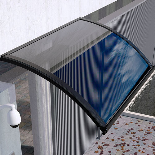 Vordach für Tür - SOFFITTO - MIONI - für Fenster / Aluminium / Polycarbonat