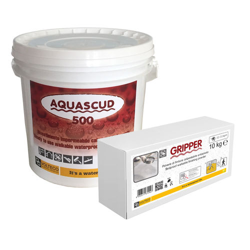 Abdichtungssystem für Balkon - AQUASCUD 500 - VOLTECO - für Fußgängerverkehr / gebrauchsfertig / Polymer