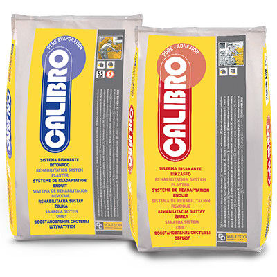 Restaurierungsmörtel - CALIBRO PLUS EVAPORATION - VOLTECO - zur Feuchtigkeitssanierung / für Beton / für Zement