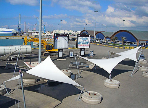 Membrankabel-Flächentragwerk - EUROPLAST - aus Segeltuch / für Unterstand / PVC-Folie