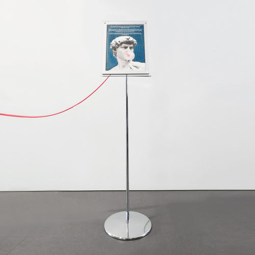Werbeträger für den Innenraum - SIGN_POST - Flex - Werbe / Aluminium