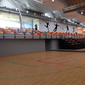 Metall-Sitztribüne - INDOOR FIXED BLEACHER - MONDO - gerade