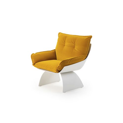 Moderner Sessel - Silhouette  - TURRI - Stoff / Leder / Polyurethan