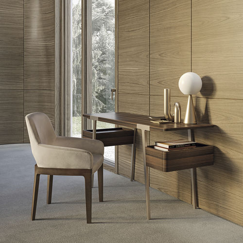 Bodenstehender Schreibtisch - Domus  - TURRI - modern / Holzfurnier / MDF