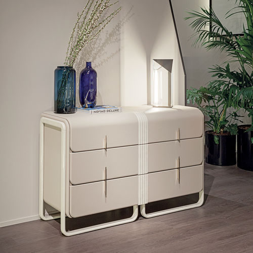 Moderne Kommode - Eclipse  - TURRI - hochglanzlackiertes Holz / Metall / rechteckig