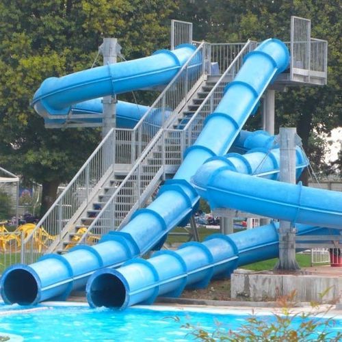 Drehende Rutsche - IDROTUBO - TECNOPISCINE INTERNATIONAL - für Aquapark / rohrförmig