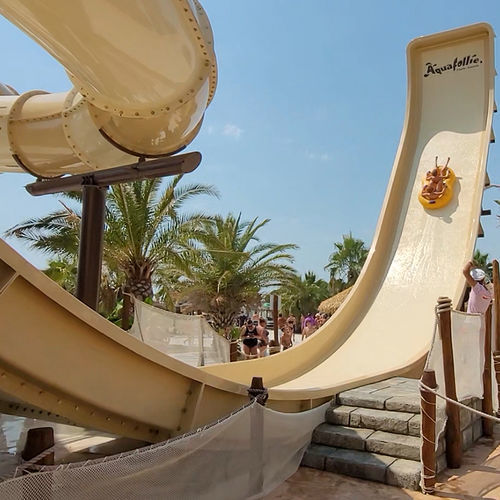 Gerade Rutsche - BOOMERANG - TECNOPISCINE INTERNATIONAL - für Aquapark / mit Schwimmreifen