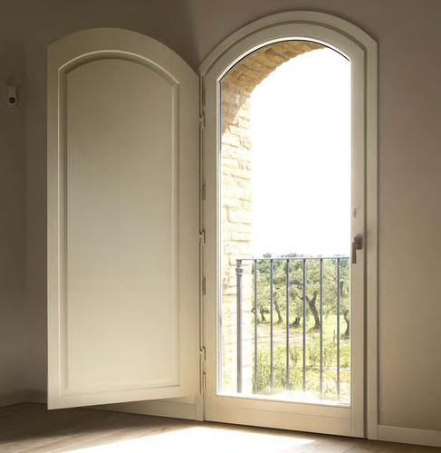 Einflügelige Fenstertür - C70 - CIPRIANI SERRAMENTI - Holz / mit Wärmedämmung