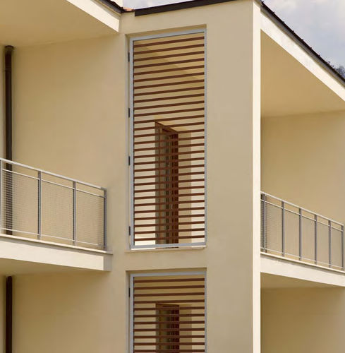 Aluminium-Sonnenschutzlamelle - CIPRIANI SERRAMENTI - Holz / für Fassaden / horizontal
